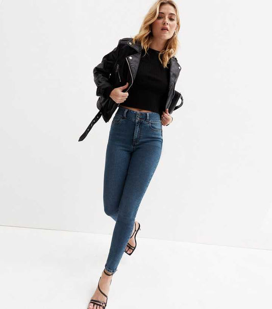 Blue Lift & Shape High Waist Yazmin Skinny Jeans - DENIMS 