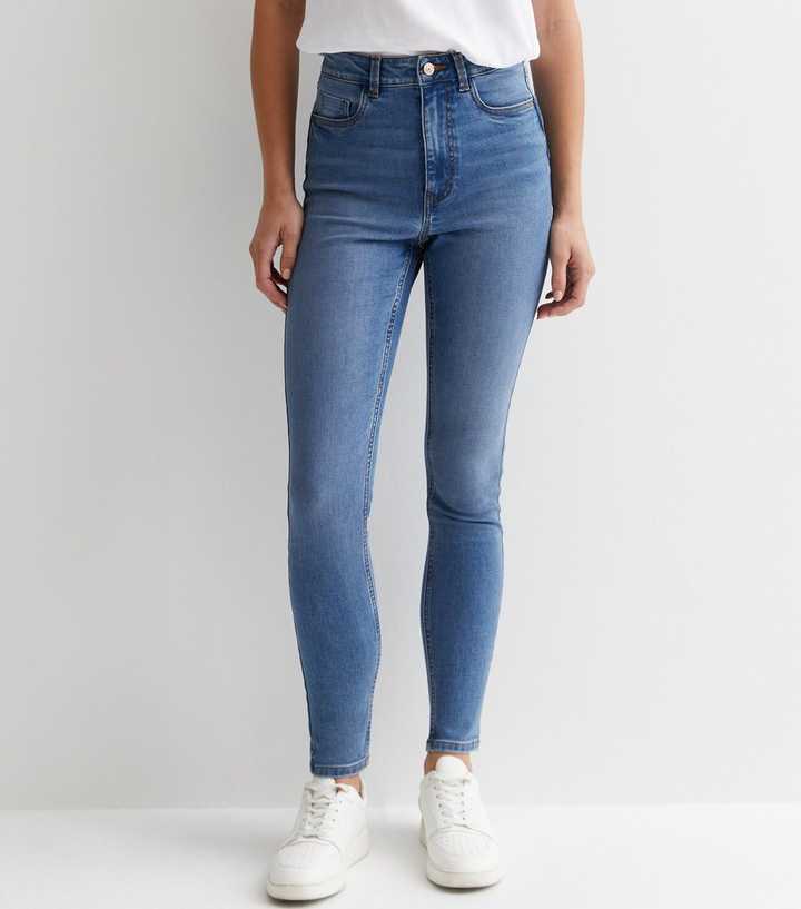 Blue Mid Wash Lift & Shape Jinna Skinny Jeans - DENIMS 