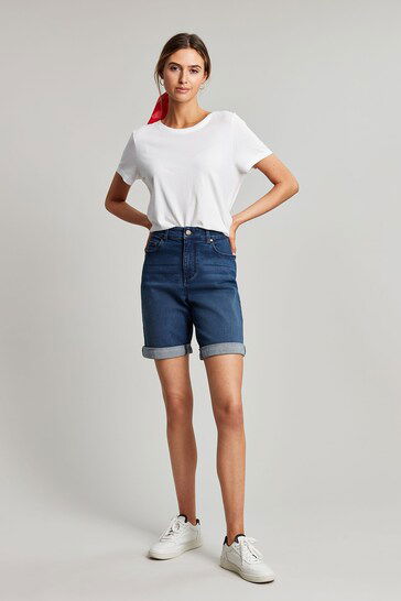 Blue Shirley Long Denim Shorts For Women - DENIMS 