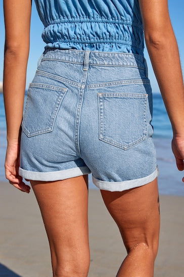 Comfort Stretch Denim Mom Shorts By Ace For Women - DENIMS 