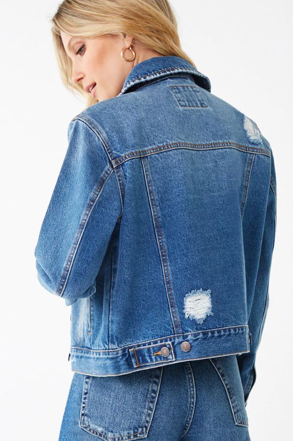 Distressed Women Jacket - DENIMS 