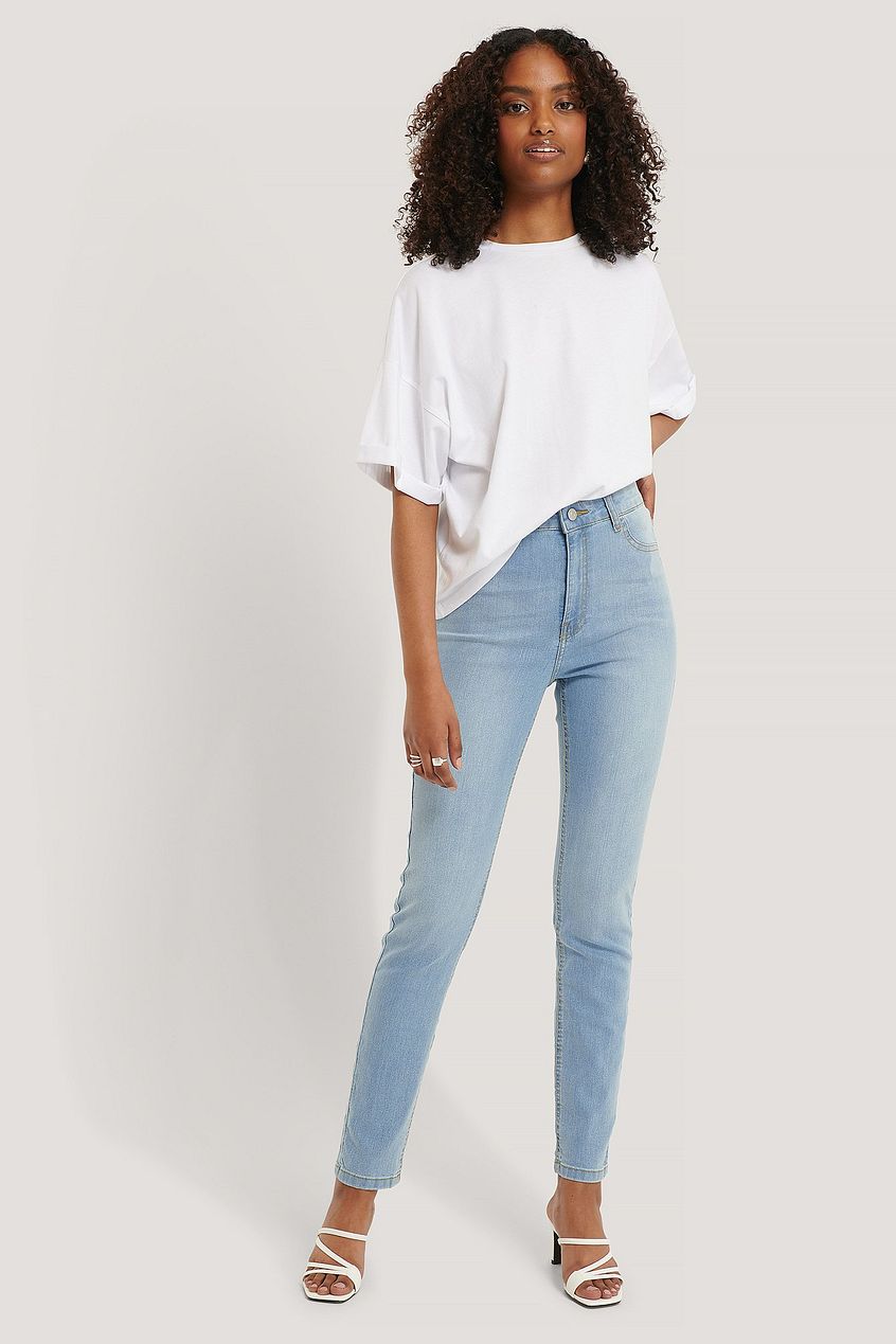 Fake Pocket Skinny Jeans For Womens - DENIMS 