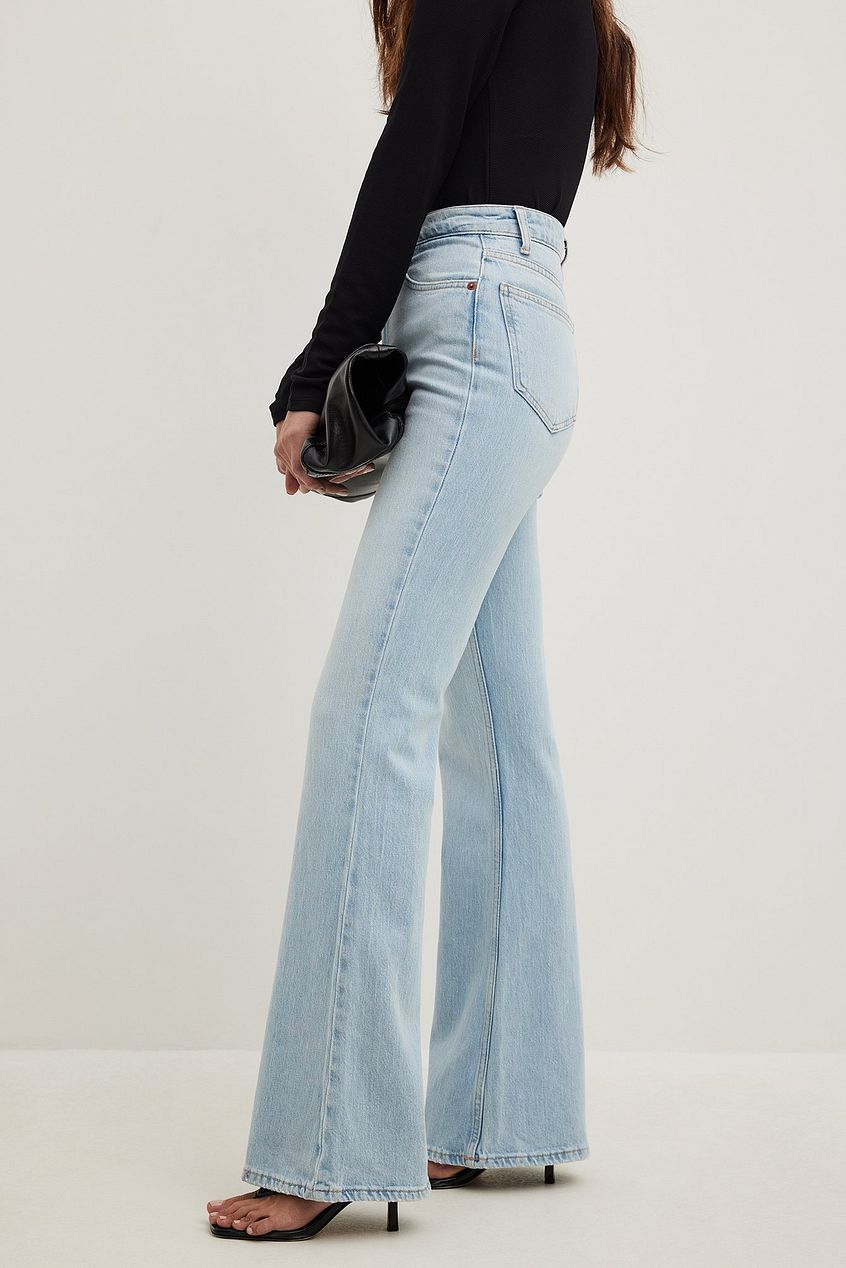 Flared High Waist Jeans - DENIMS 