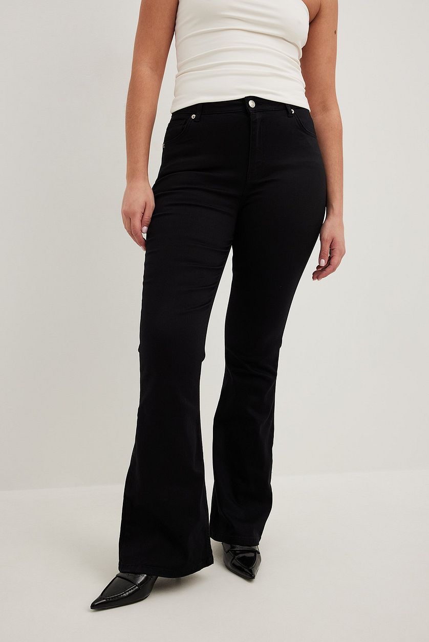 Flared High Waist Jeans - DENIMS 