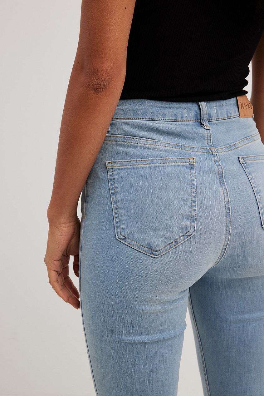 Flared High Waist Stretch Jeans For Womens - DENIMS 