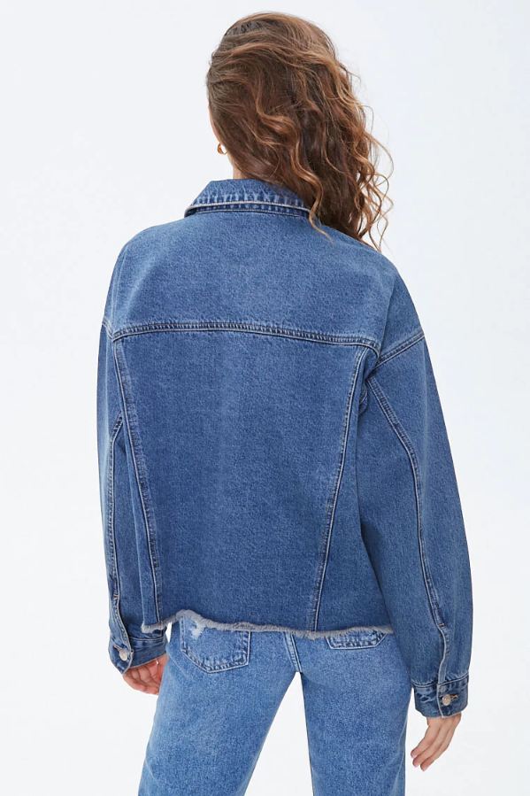 Frayed Women Jacket - DENIMS 