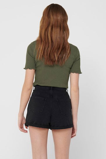 High Waisted Stretch Mom Denim Shorts By Ace For Women - DENIMS 