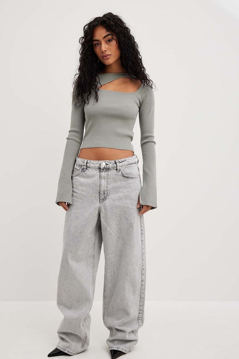 Loose Low Waist Long Jeans - DENIMS 