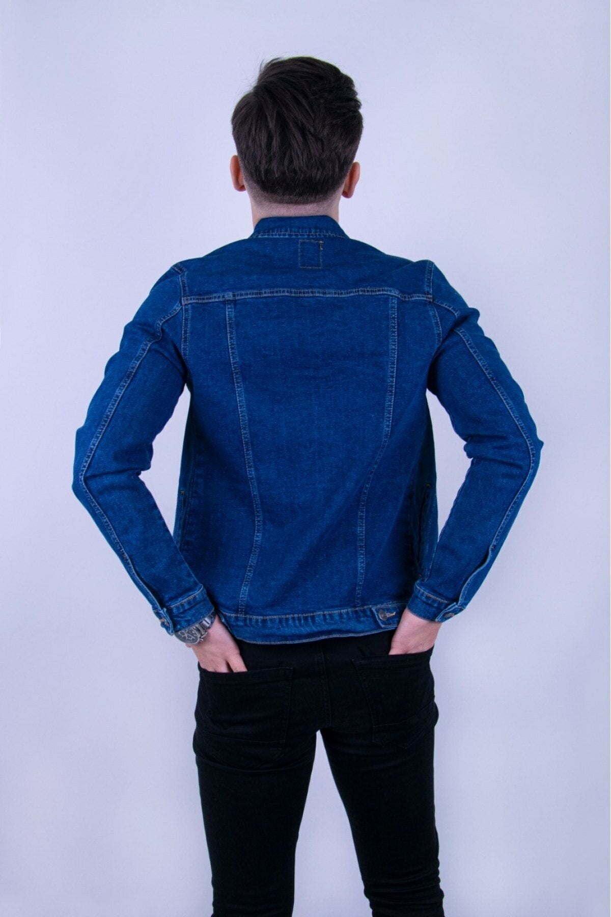 Mens Denim Jacket Stretchable Fine Lycra - DENIMS 