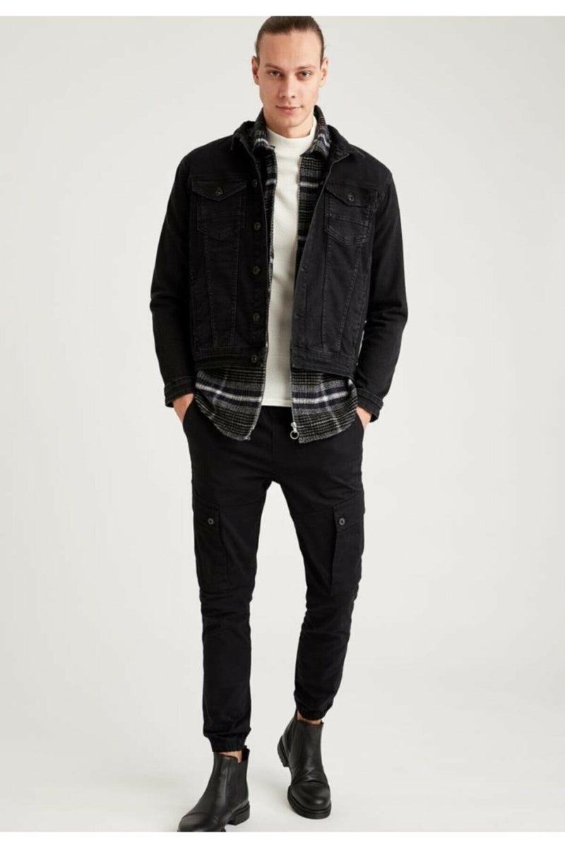 Mens Denim Jacket Stretchable Fine Lycra - DENIMS 