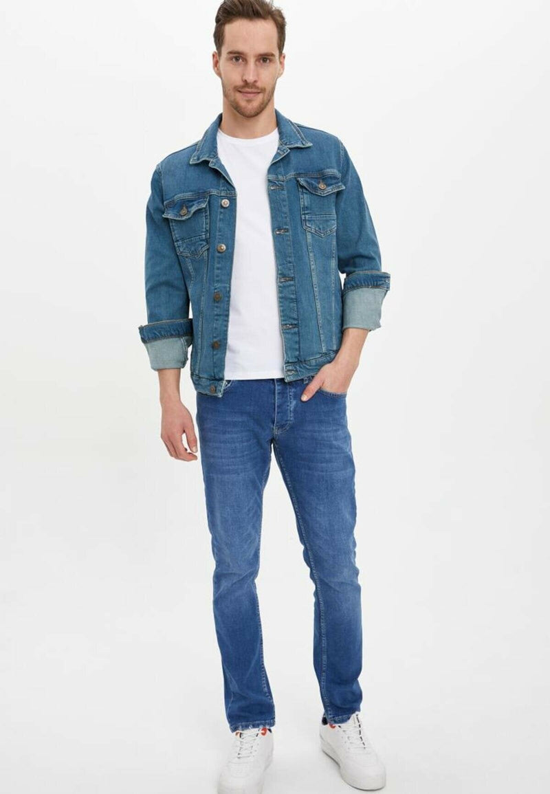 Mens Denim Jacket Stretchable Fine Lycra - DENIMS 