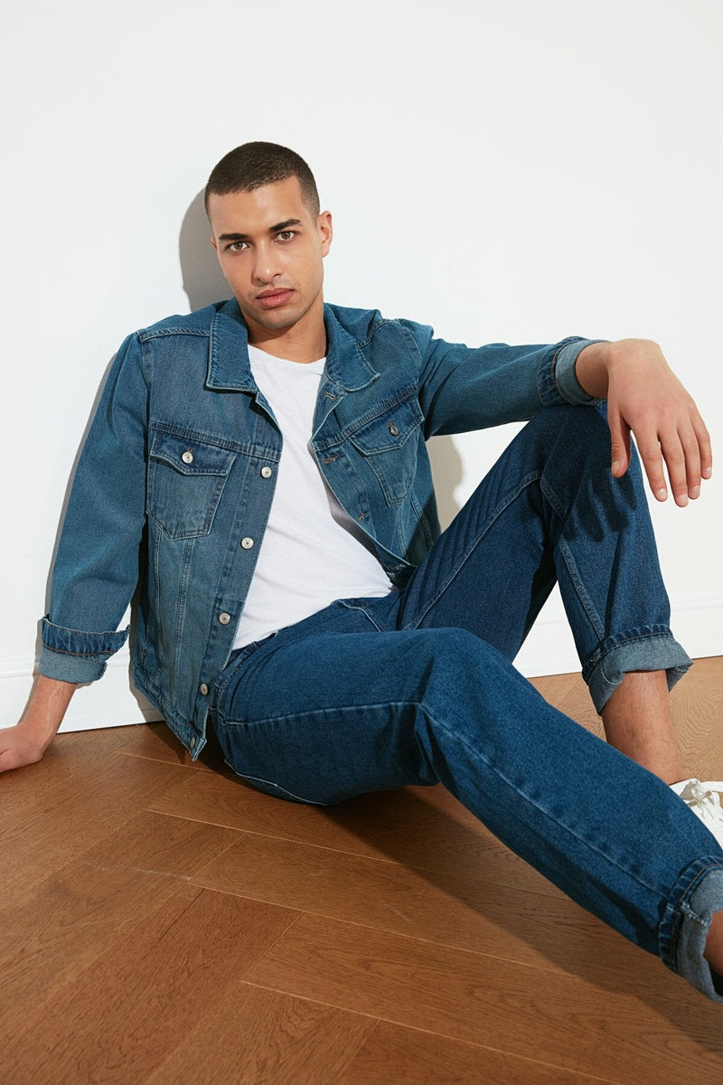Mens Denim Jacket Stretchable Fine Lycra - DENIMS 