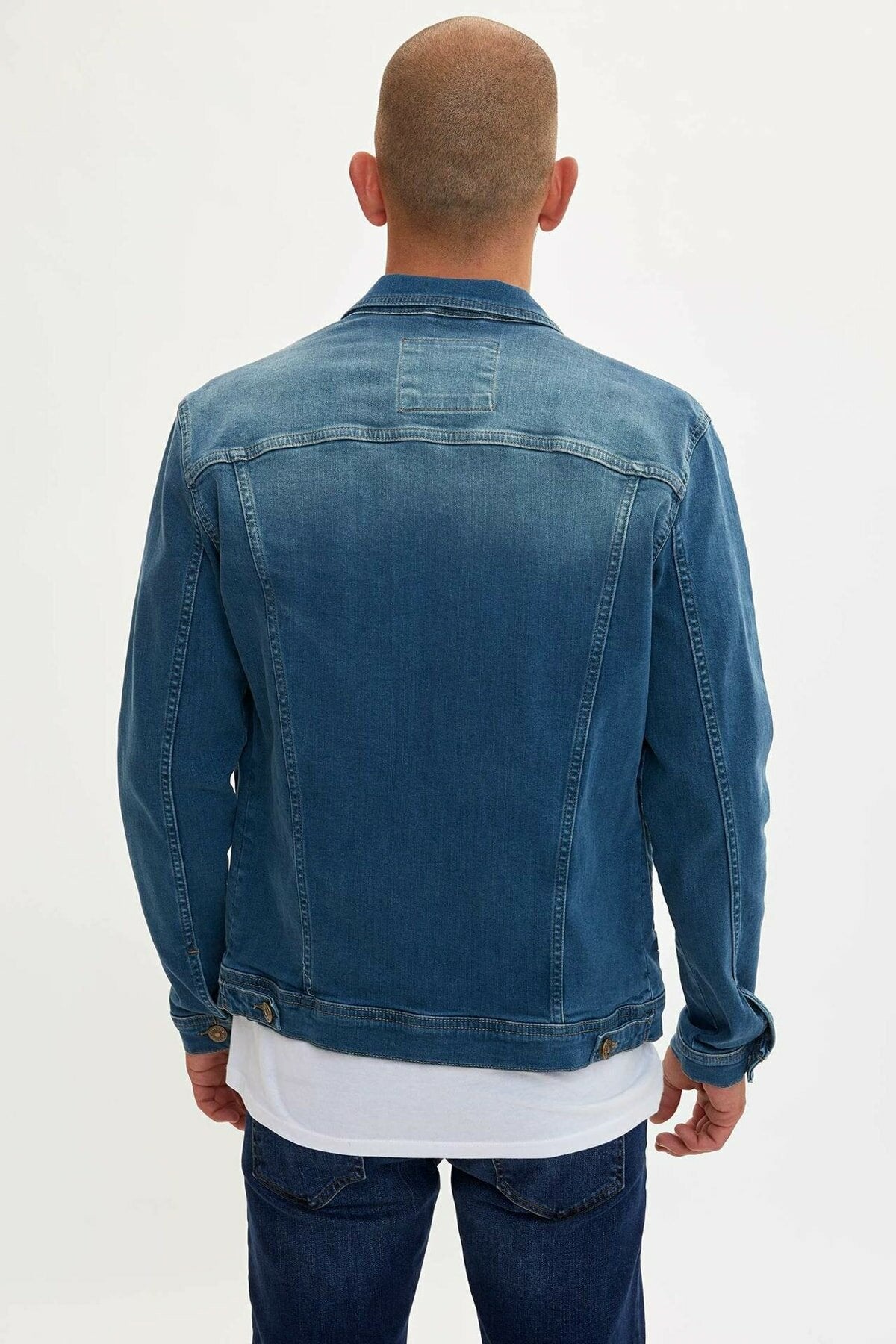 Mens Denim Jacket Stretchable Fine Lycra - DENIMS 