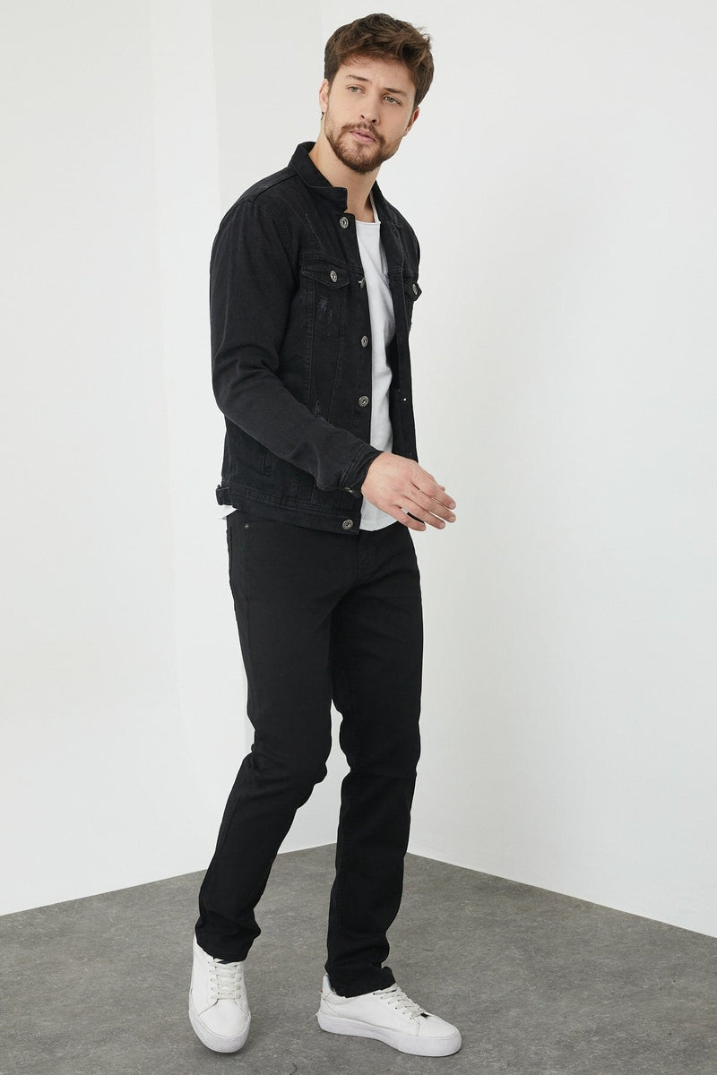 Mens Denim Jacket Stretchable Fine Lycra - DENIMS 