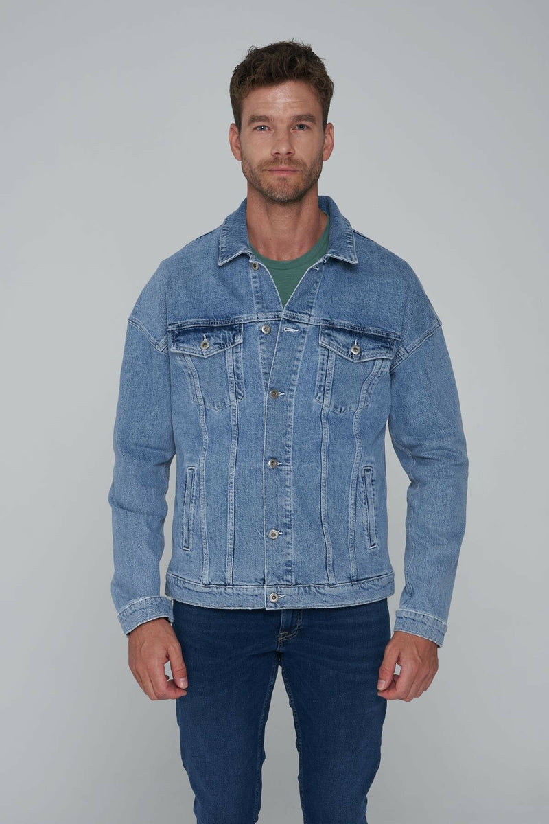 Mens Denim Jacket Stretchable Fine Lycra - DENIMS 