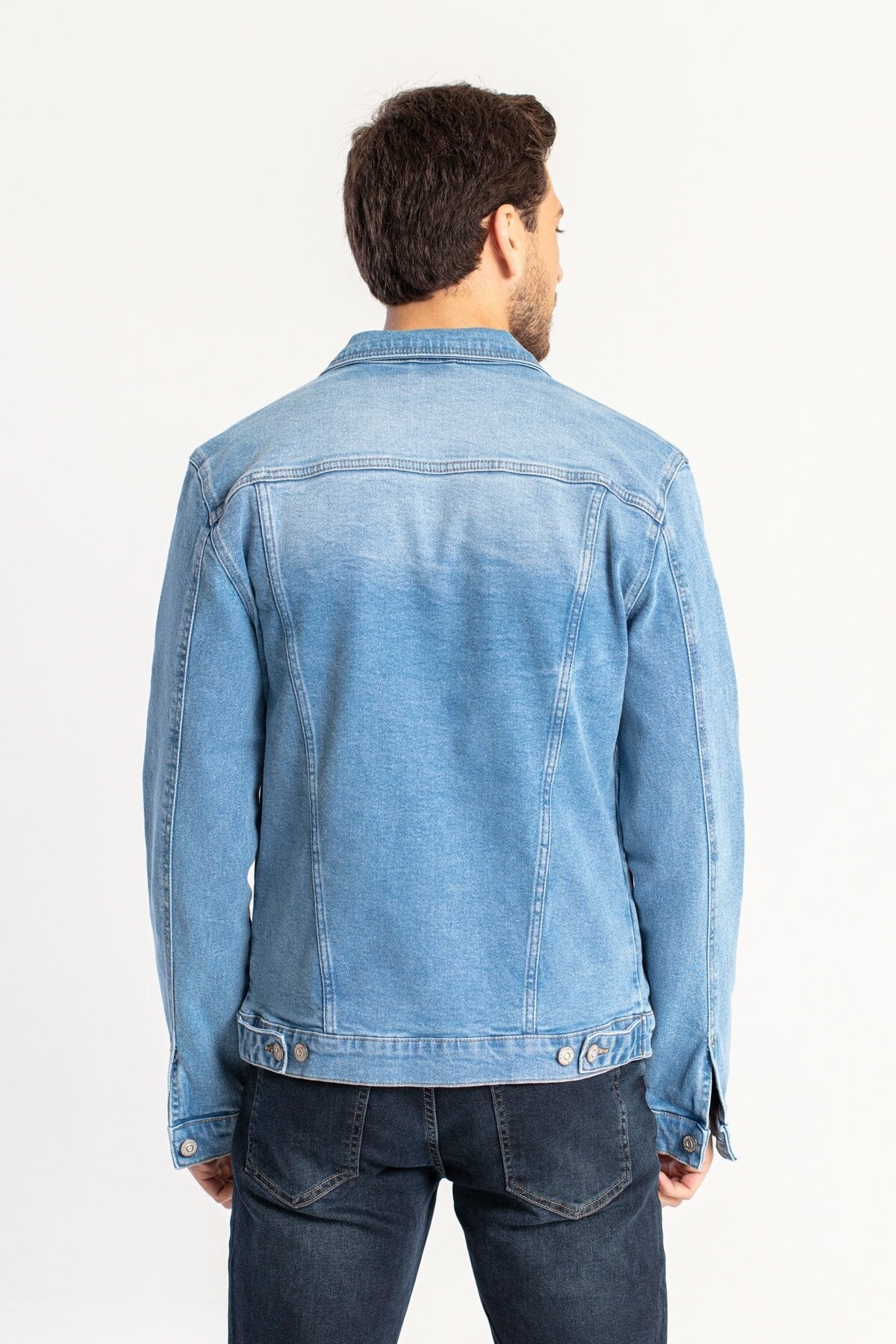 Mens Denim Jacket Stretchable Fine Lycra - DENIMS 