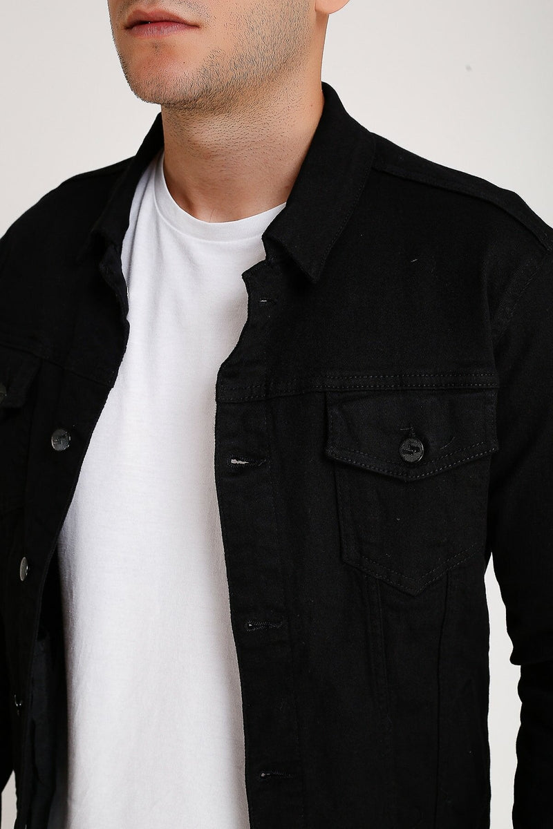 Mens Denim Jacket Stretchable Fine Lycra - DENIMS 