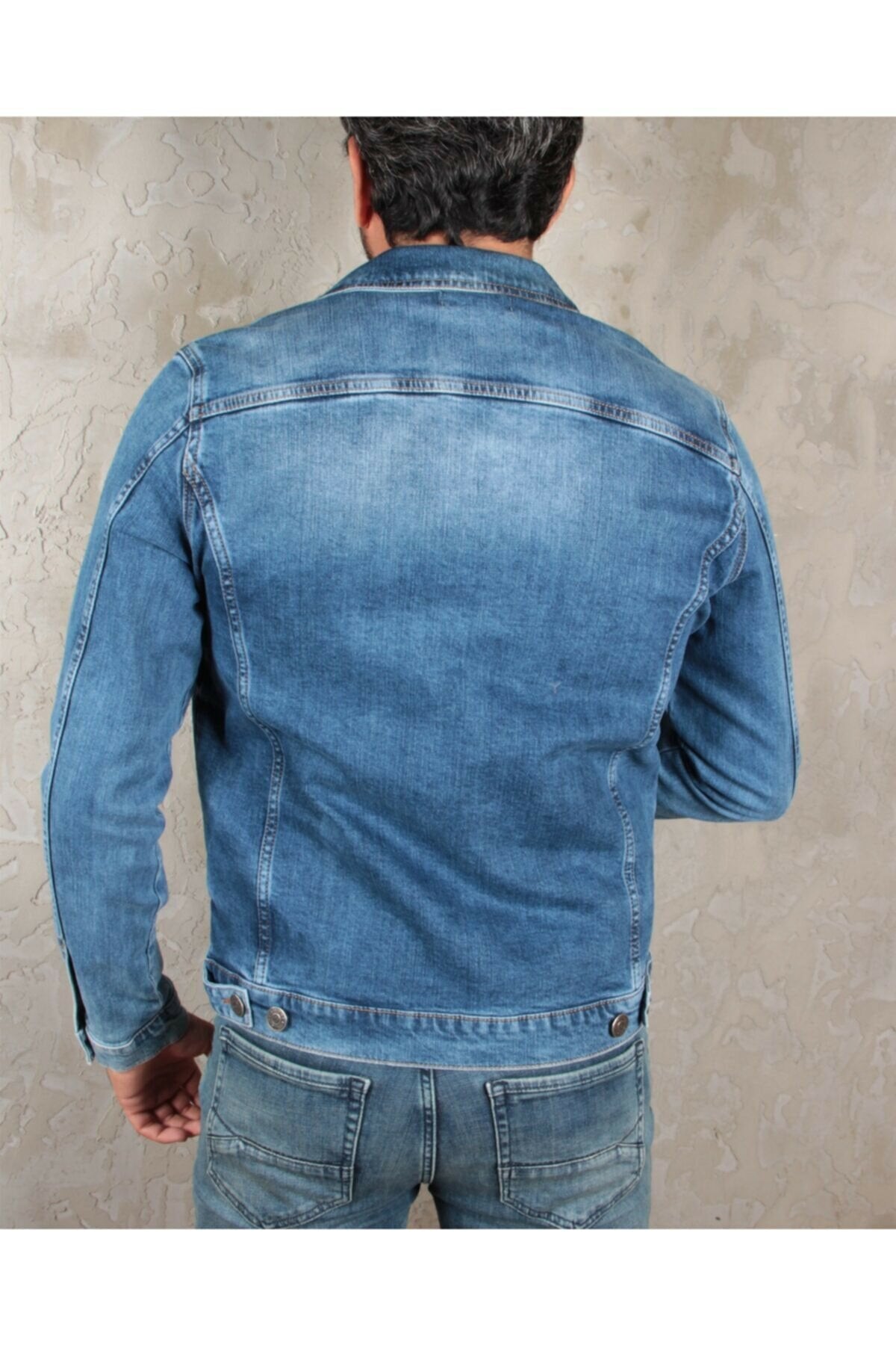 Mens Denim Jacket Stretchable Fine Lycra - DENIMS 