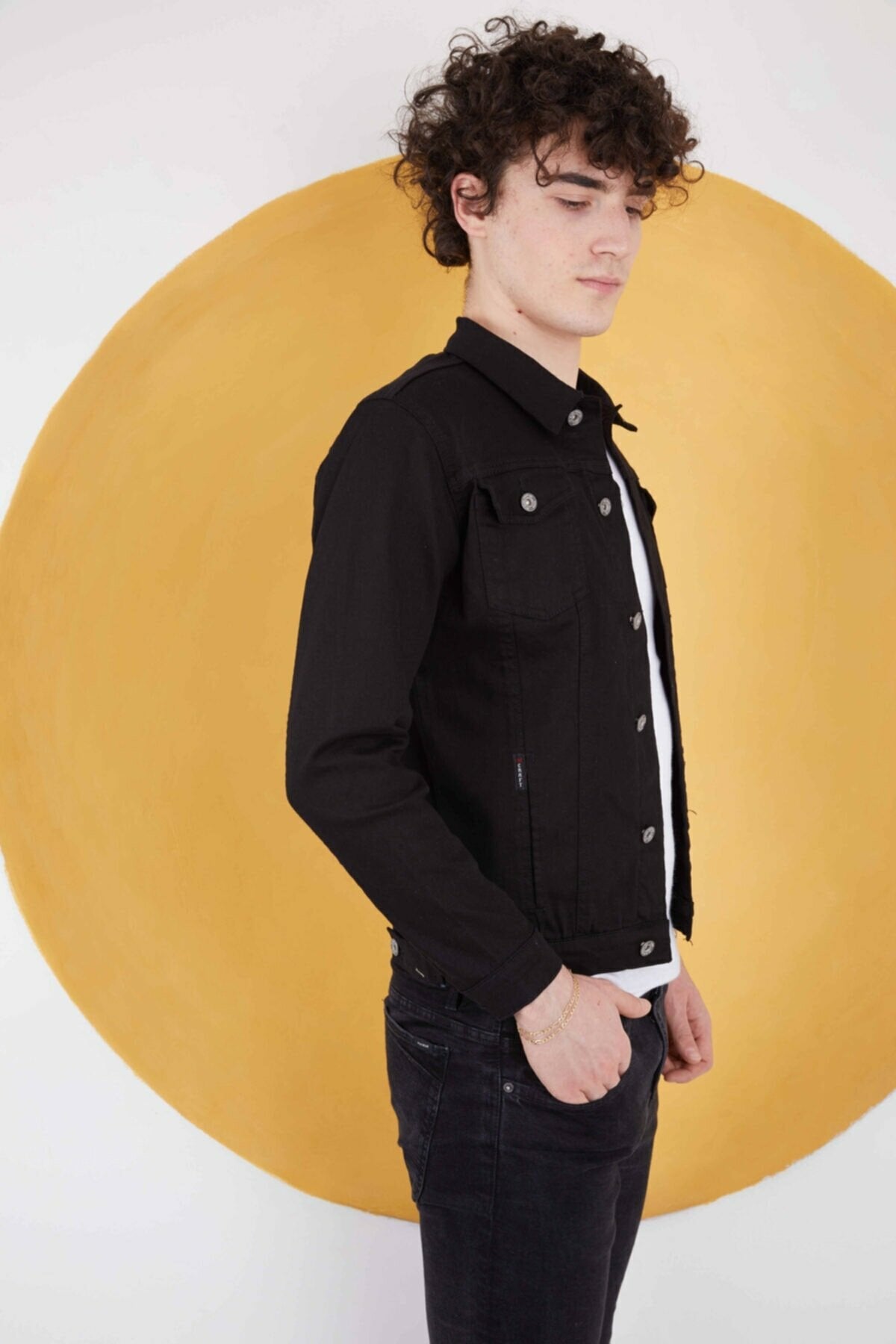 Mens Denim Jacket Stretchable Fine Lycra - DENIMS 
