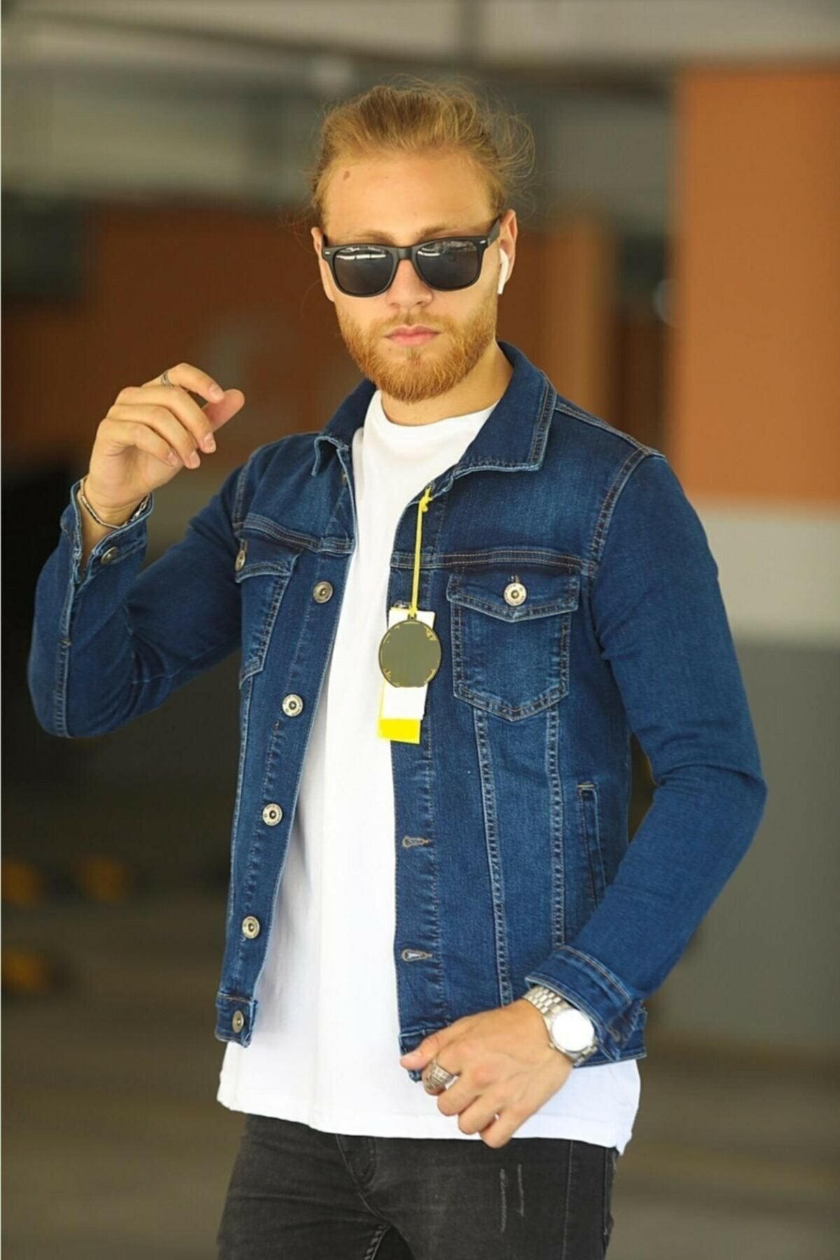 Mens Denim Jacket Stretchable Fine Lycra - DENIMS 