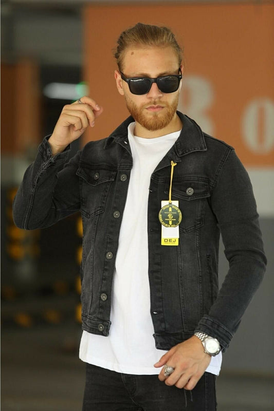 Mens Denim Jacket Stretchable Fine Lycra - DENIMS 