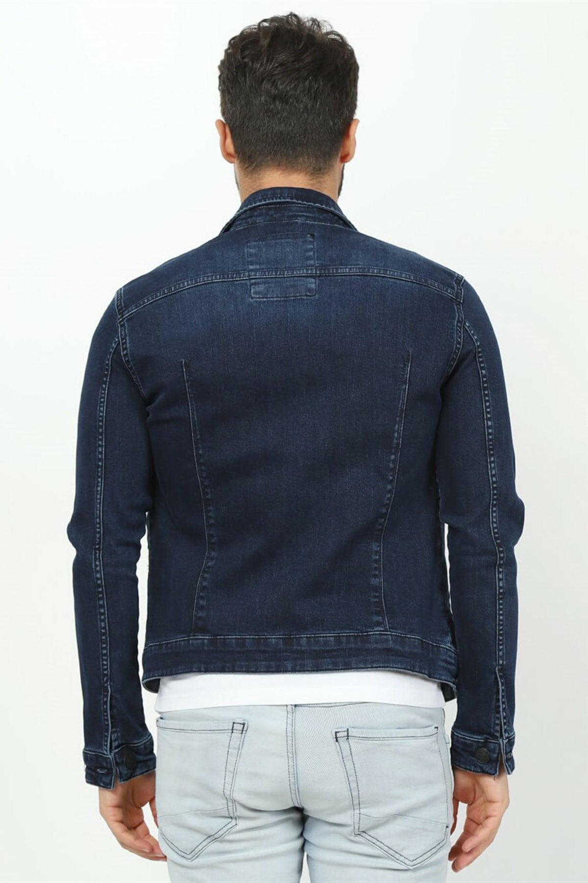 Mens Denim Jacket Stretchable Fine Lycra - DENIMS 