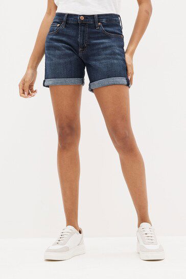 Mid Rise Girlfriend Shorts For Women - DENIMS 