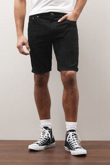 Motionflex 5 Pocket Chino Shorts For Mens Black - DENIMS 