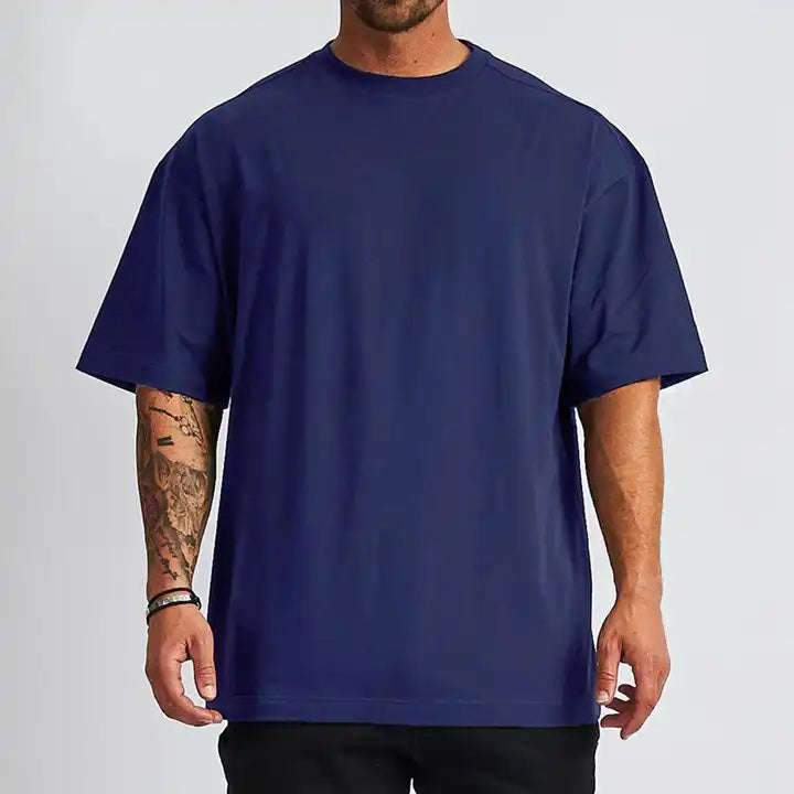 Navy Blue Drop Shoulder t-shirt for Men's