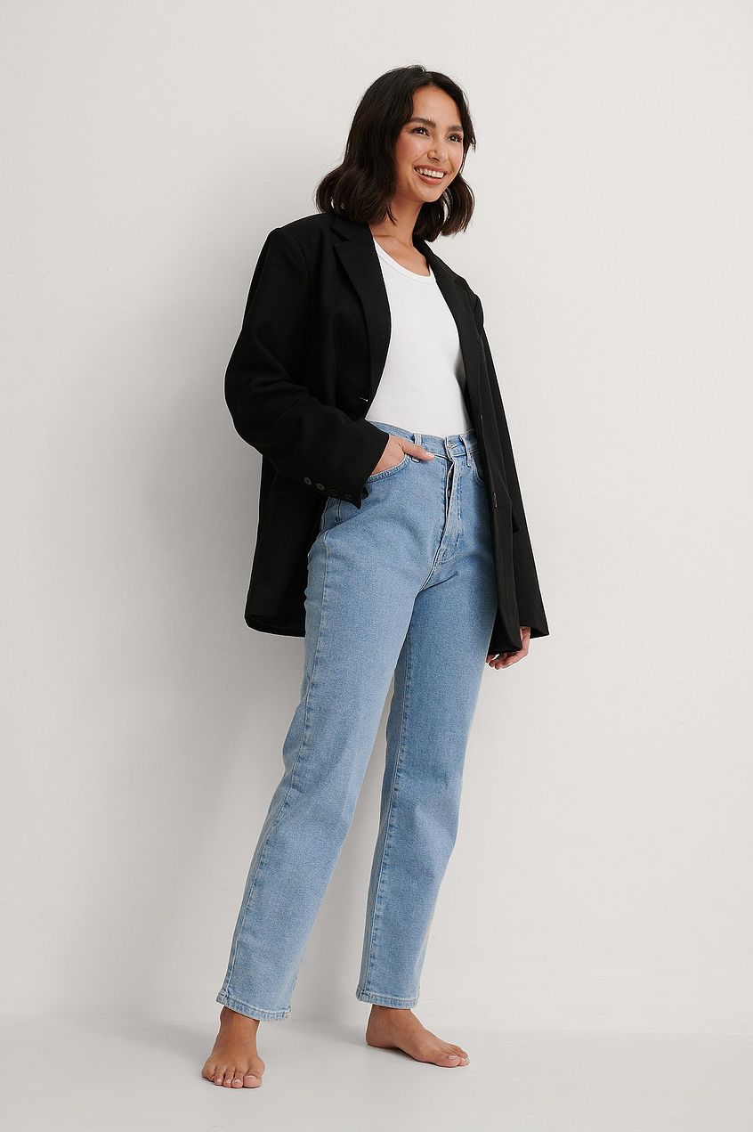 Organic Straight High Waist Jeans - DENIMS 