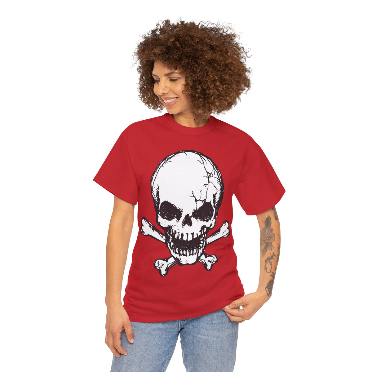 Skeleton Printed Graphic T-Shirt For Womens