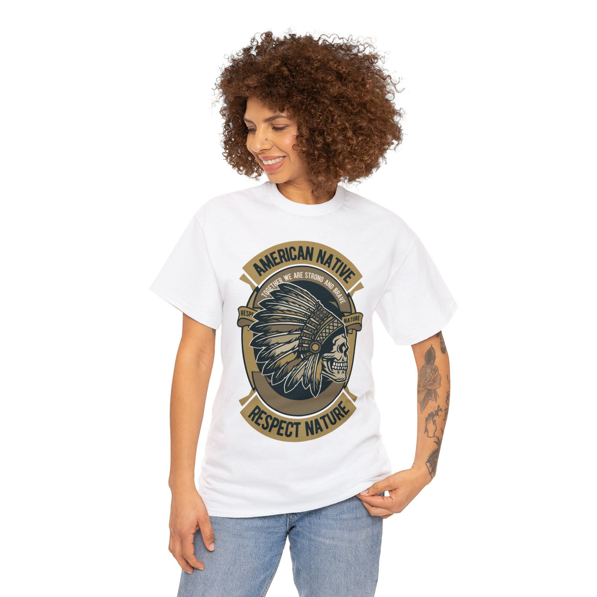 American Native Printed Graphic T-Shirt For Womens