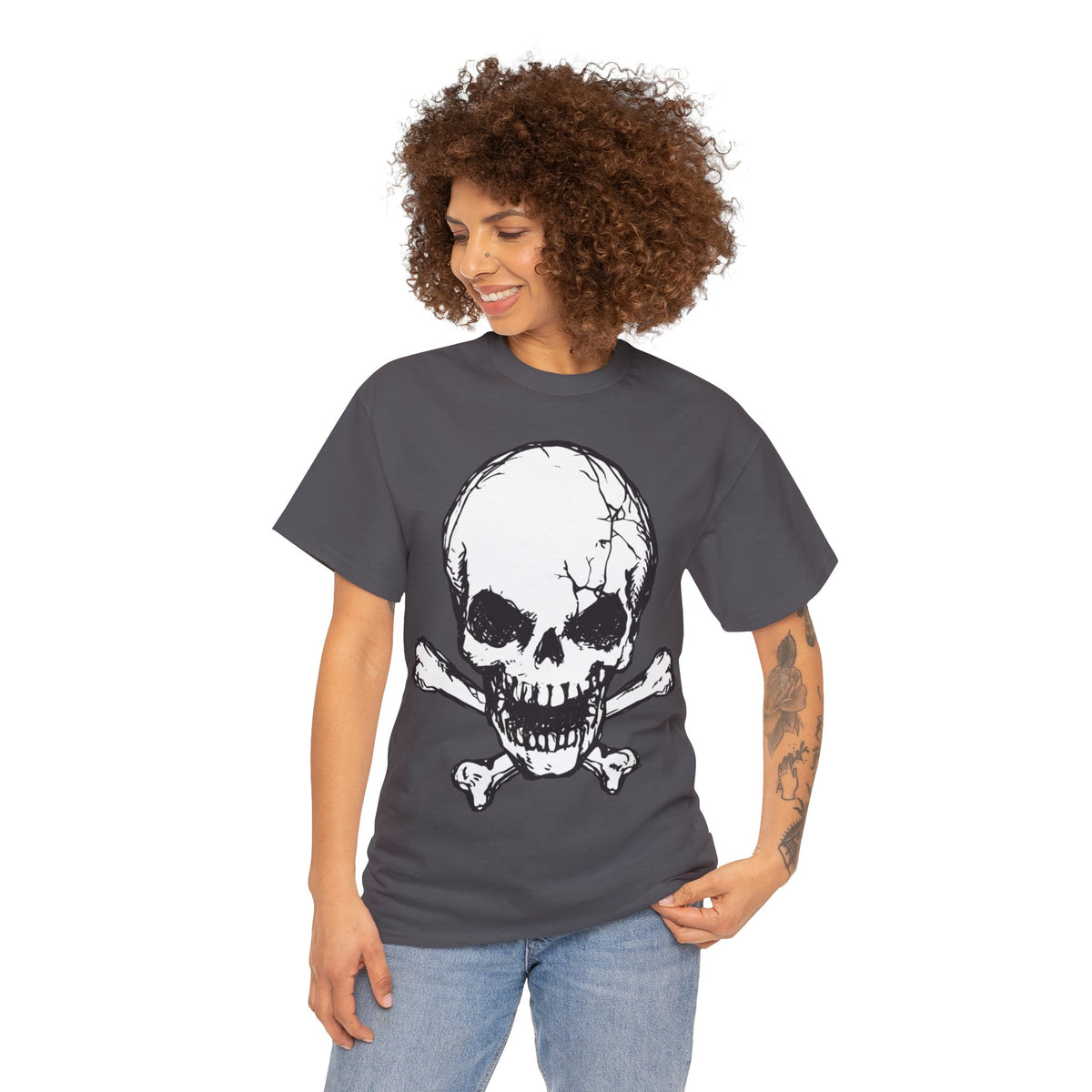 Skeleton Printed Graphic T-Shirt For Womens