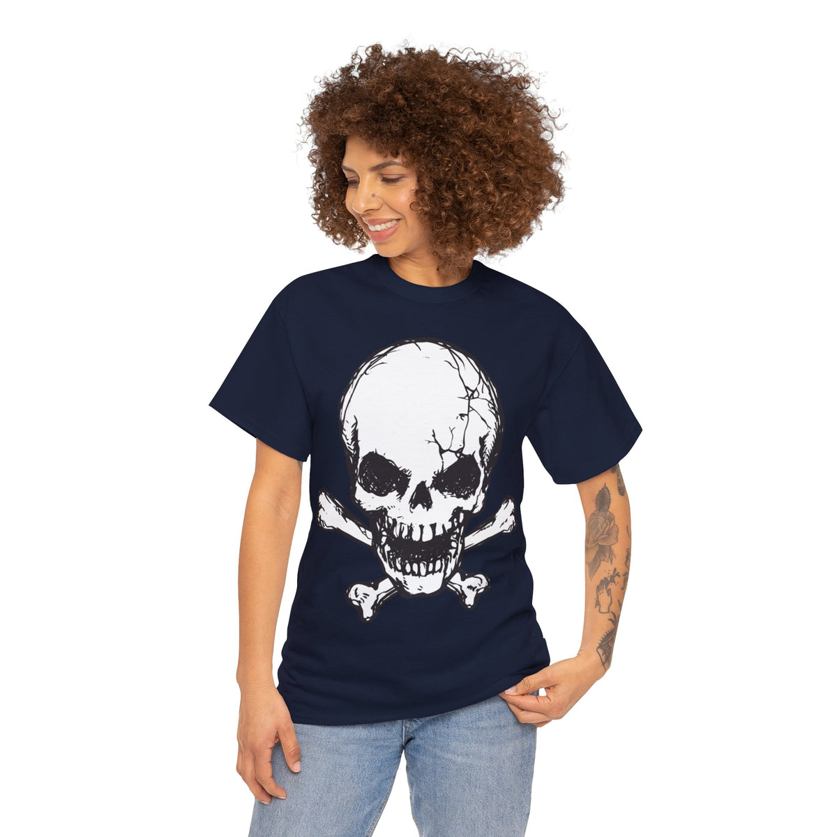 Skeleton Printed Graphic T-Shirt For Womens