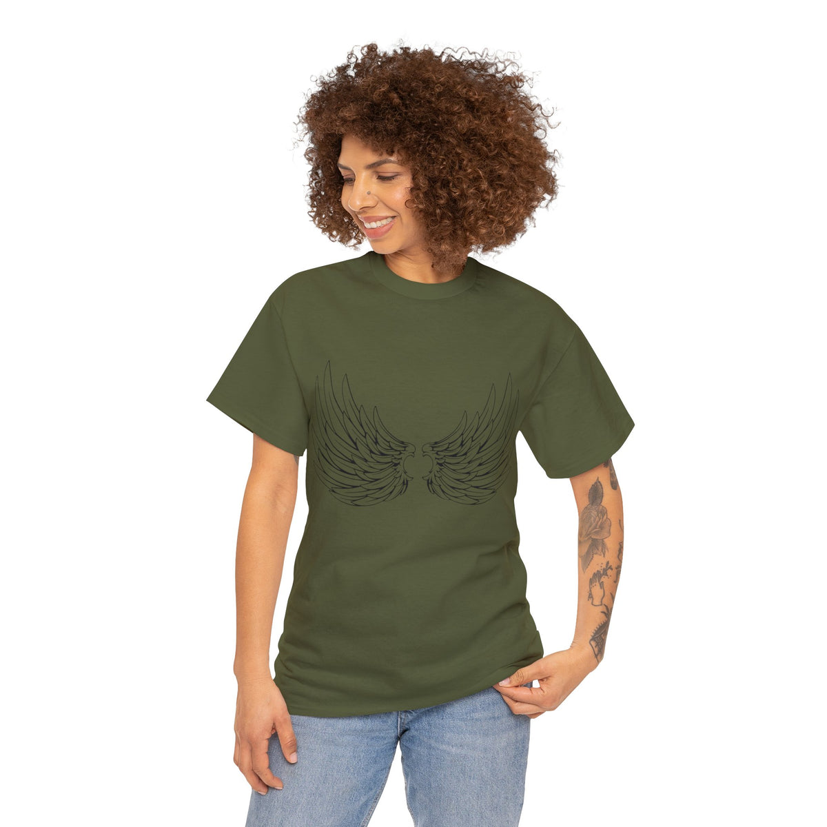 Wings Printed Graphic T-Shirt For Womens