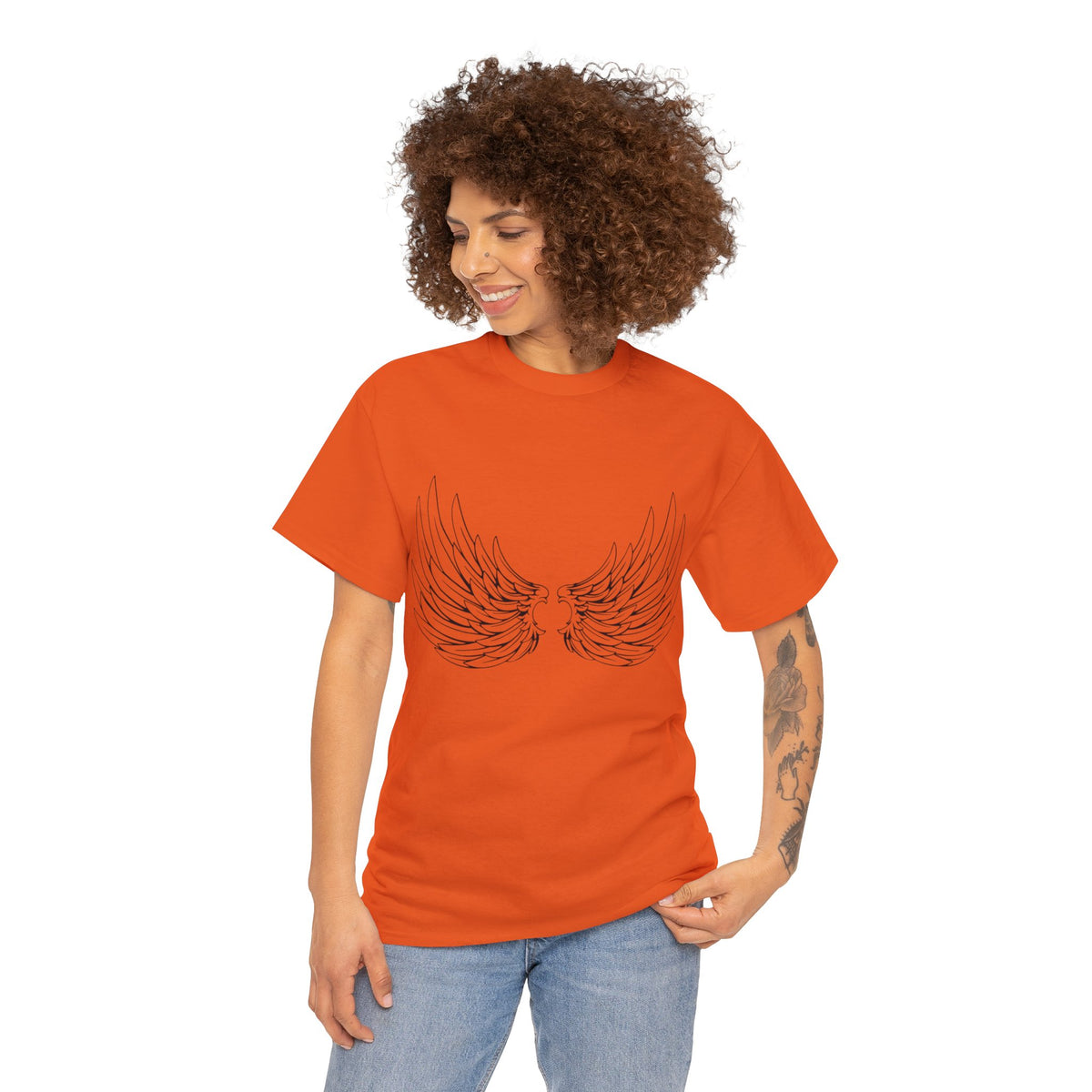 Wings Printed Graphic T-Shirt For Womens