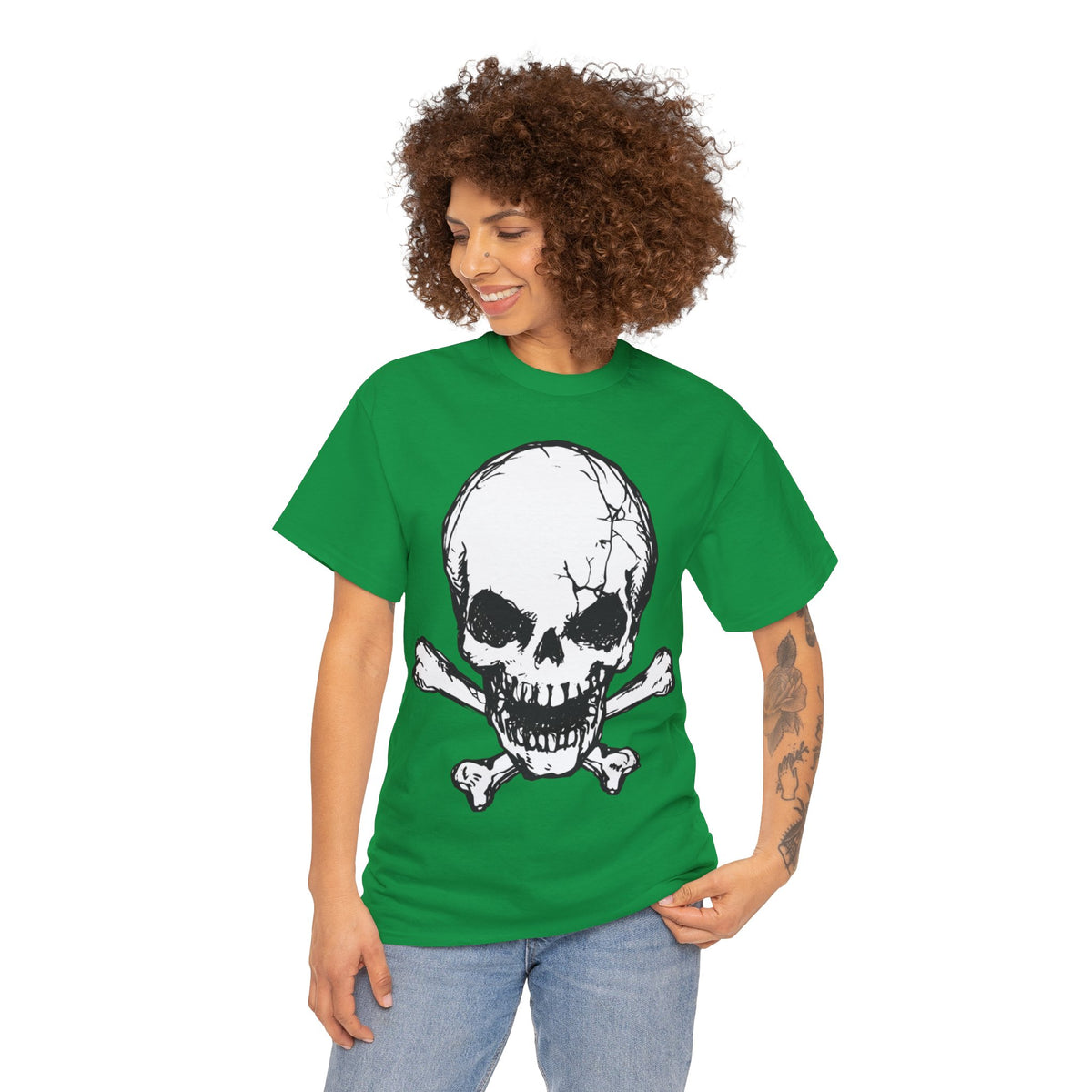 Skeleton Printed Graphic T-Shirt For Womens