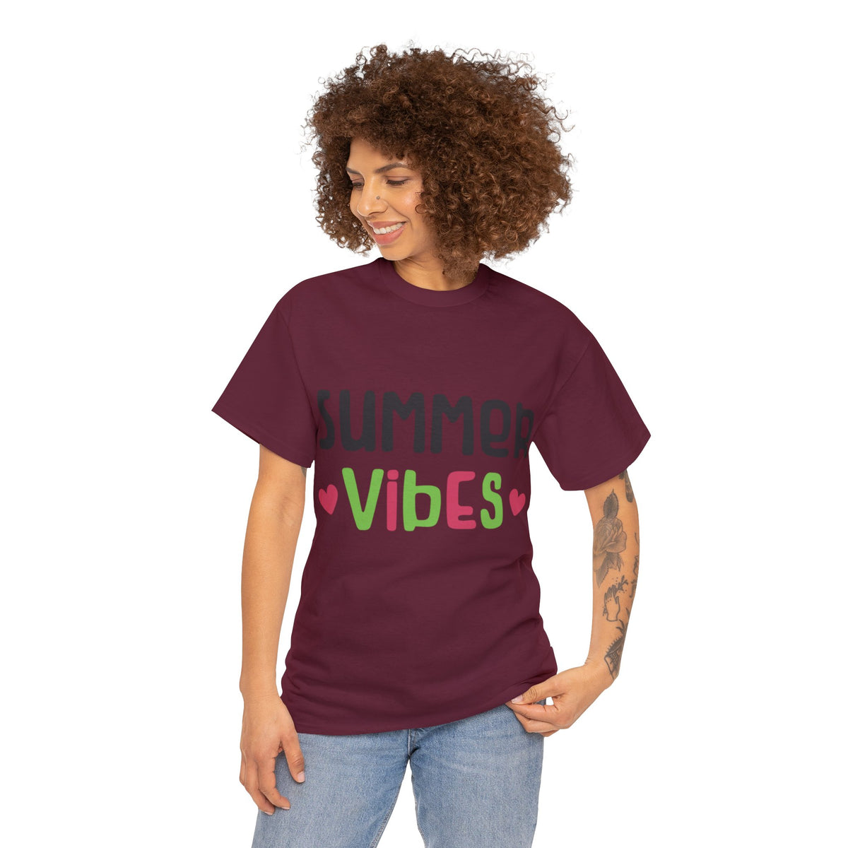 Summer Vibes Printed Graphic T-Shirt For Womens & Girls