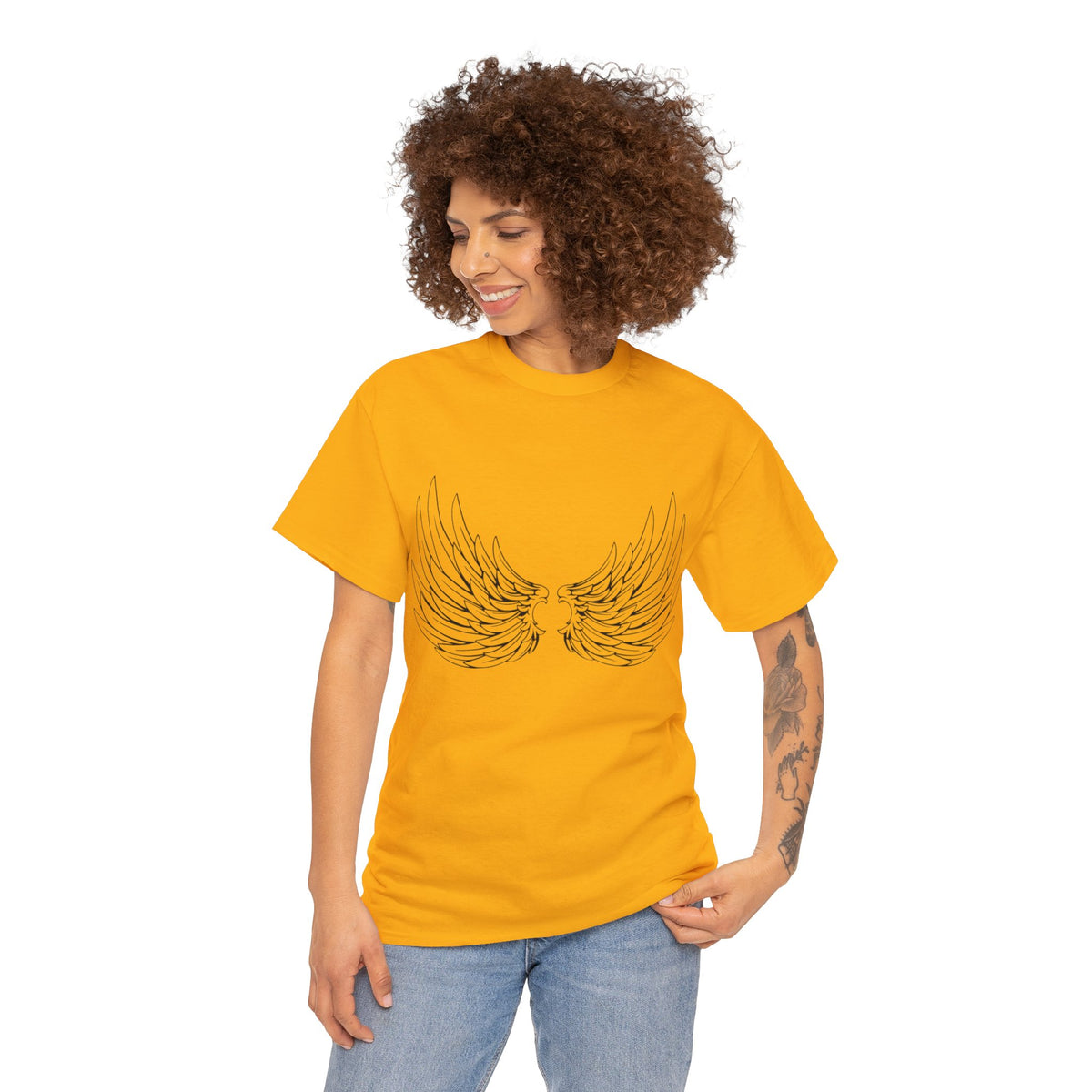 Wings Printed Graphic T-Shirt For Womens