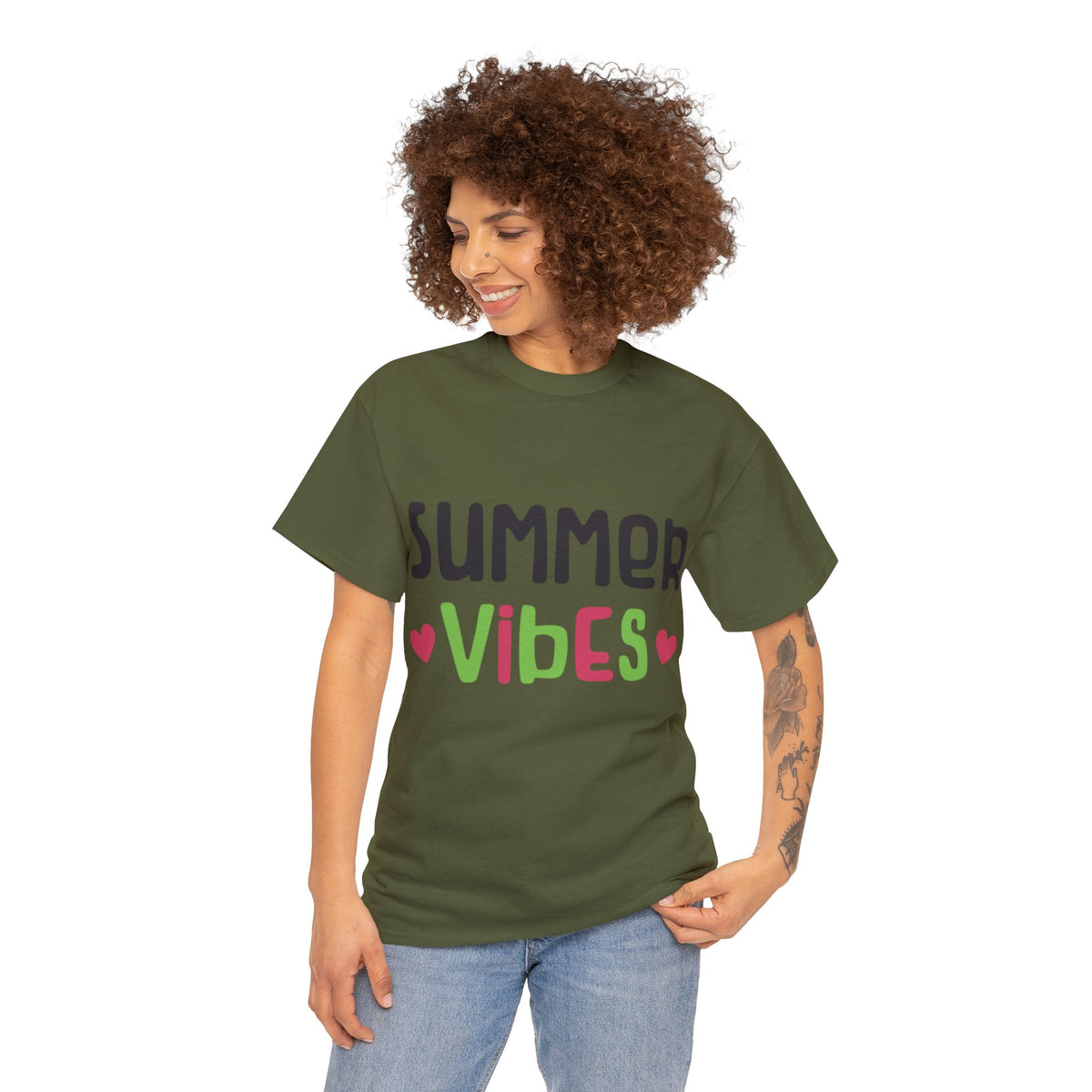 Summer Vibes Printed Graphic T-Shirt For Womens & Girls