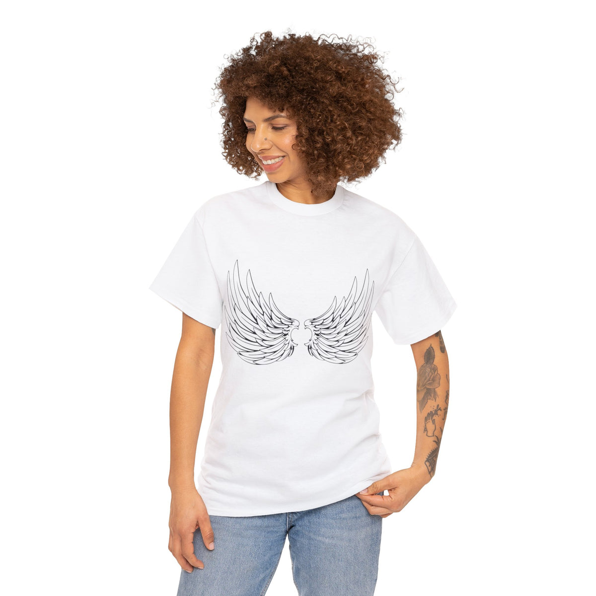 Wings Printed Graphic T-Shirt For Womens