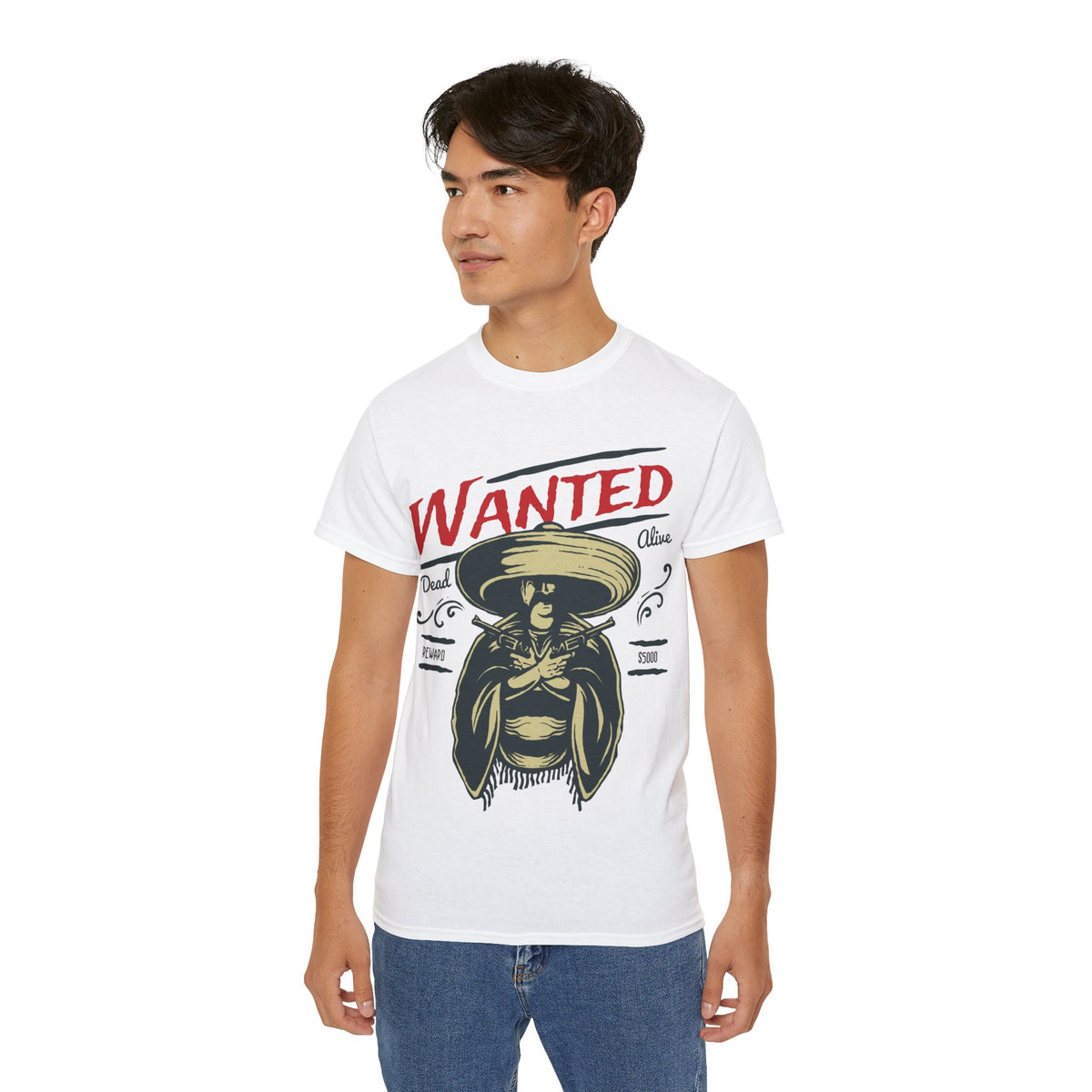 Wanted Printed Graphic T-Shirt for Men