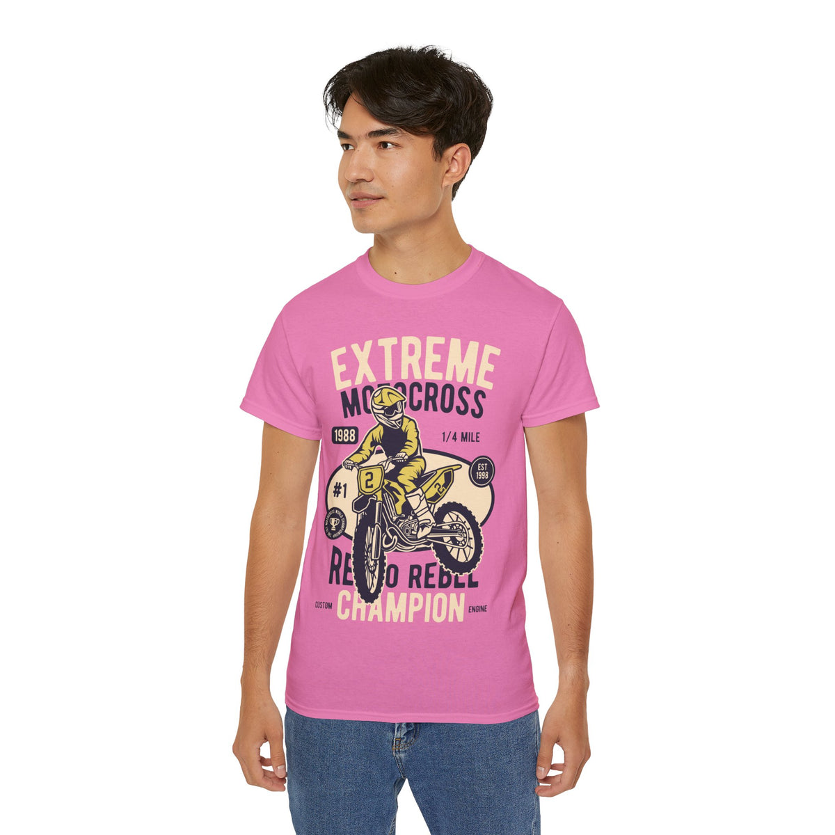 Extreme MotoCross Printed Graphic T-Shirt for Men