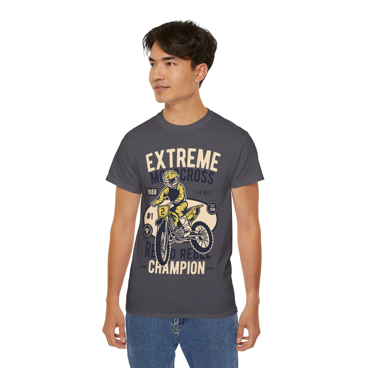 Extreme MotoCross Printed Graphic T-Shirt for Men