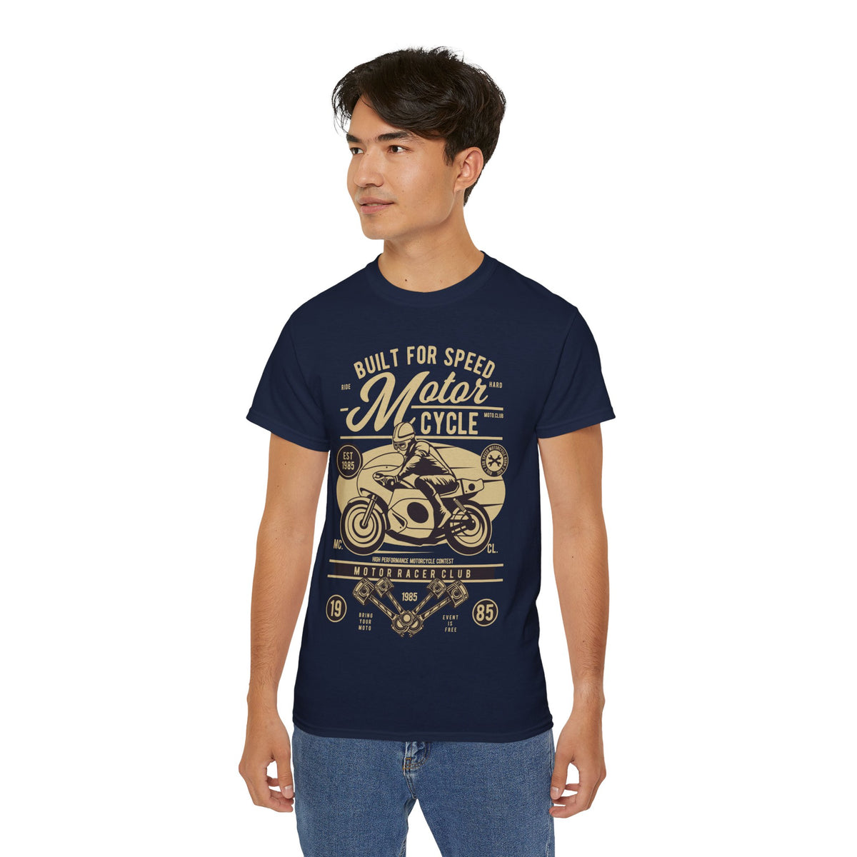 Motor Cycle Club Printed Graphic T-Shirt for Men