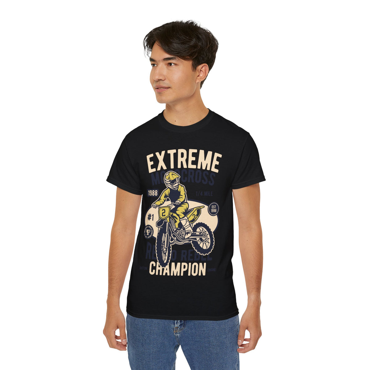 Extreme MotoCross Printed Graphic T-Shirt for Men