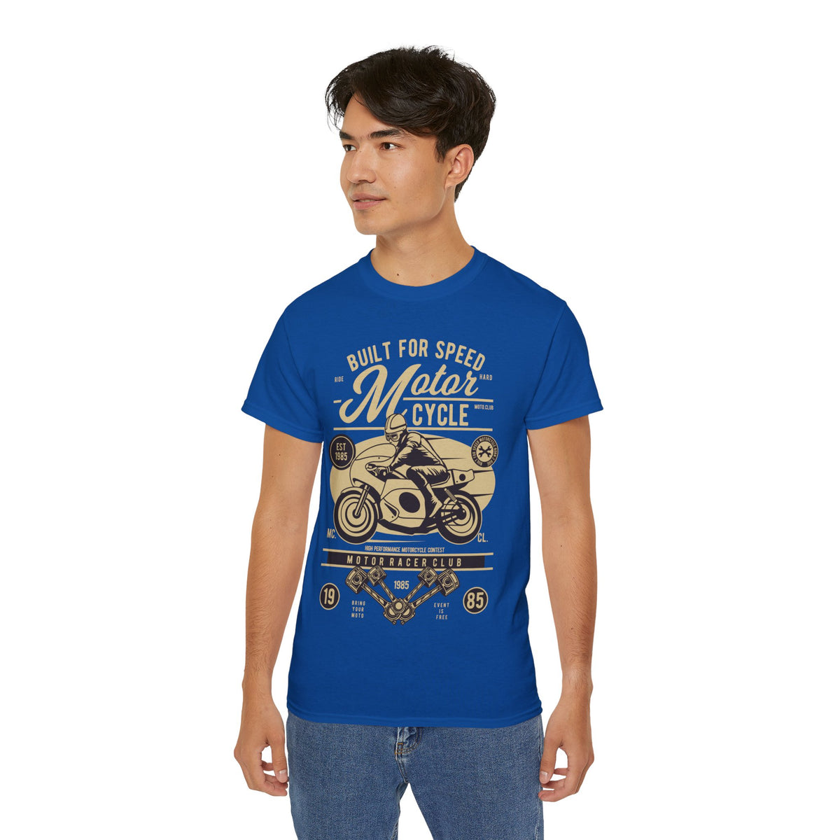 Motor Cycle Club Printed Graphic T-Shirt for Men