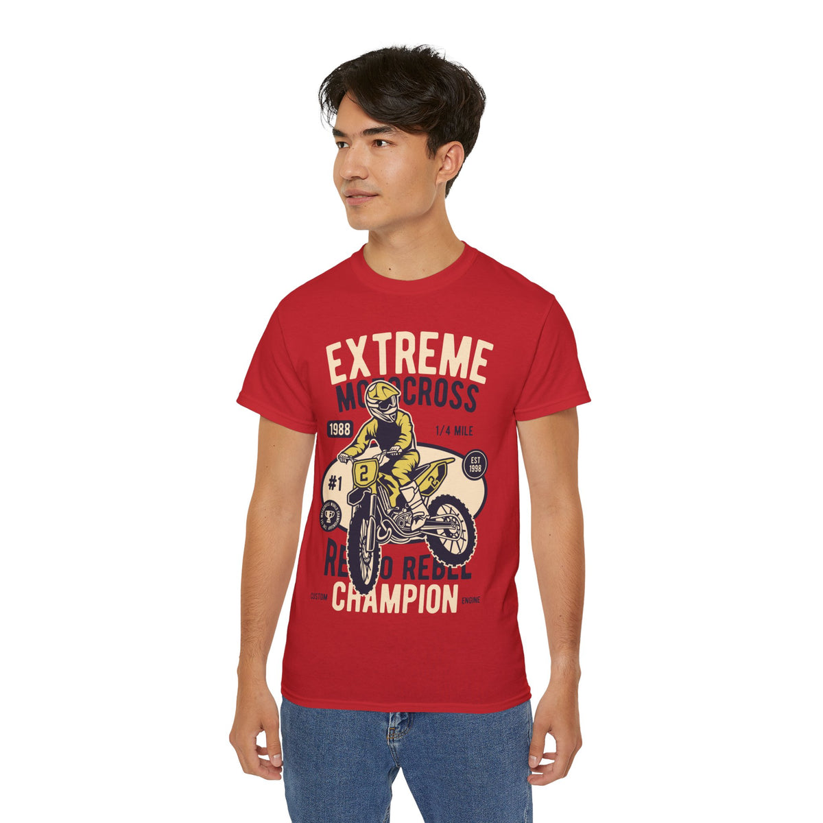 Extreme MotoCross Printed Graphic T-Shirt for Men