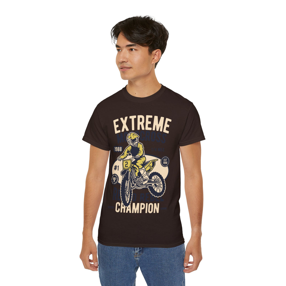 Extreme MotoCross Printed Graphic T-Shirt for Men