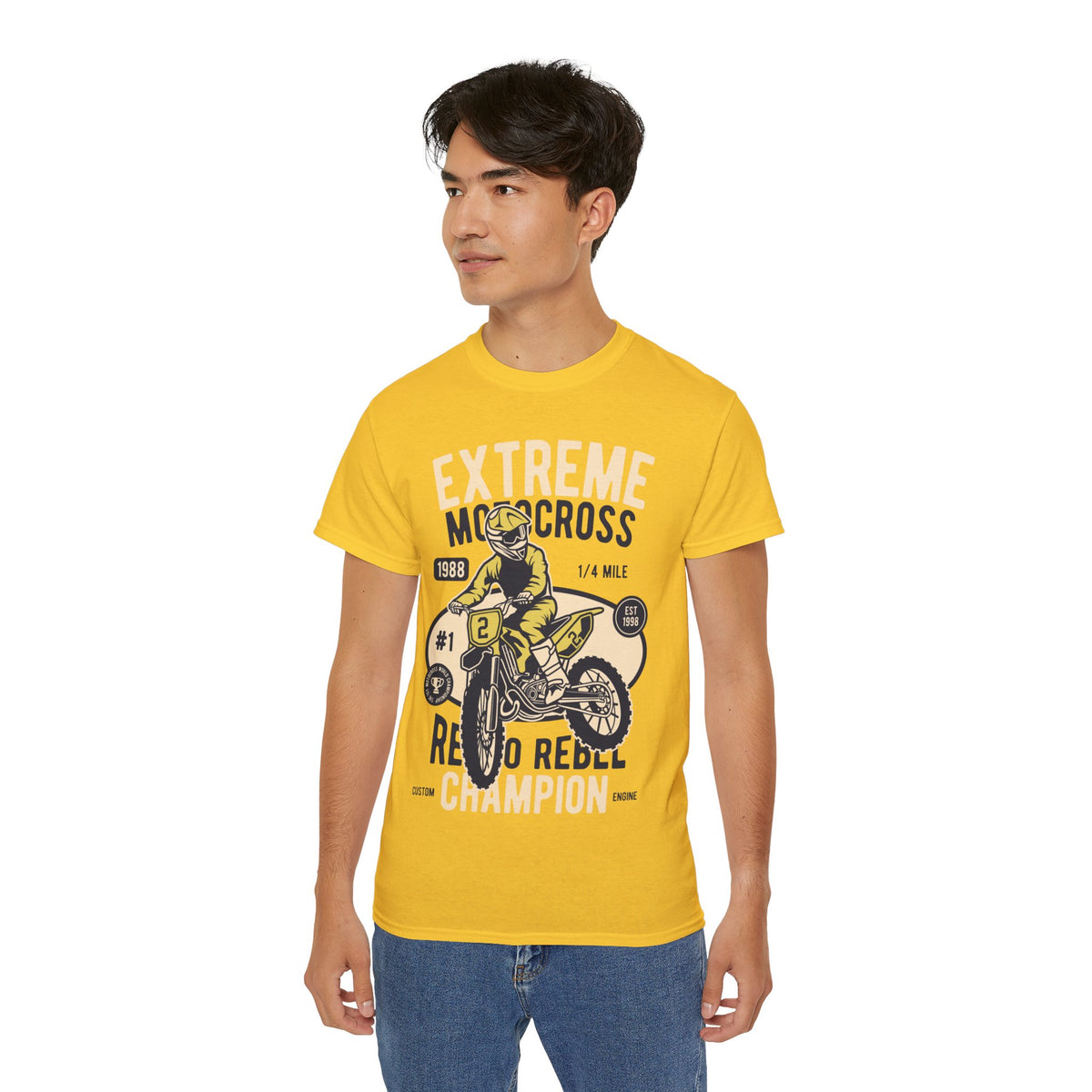 Extreme MotoCross Printed Graphic T-Shirt for Men